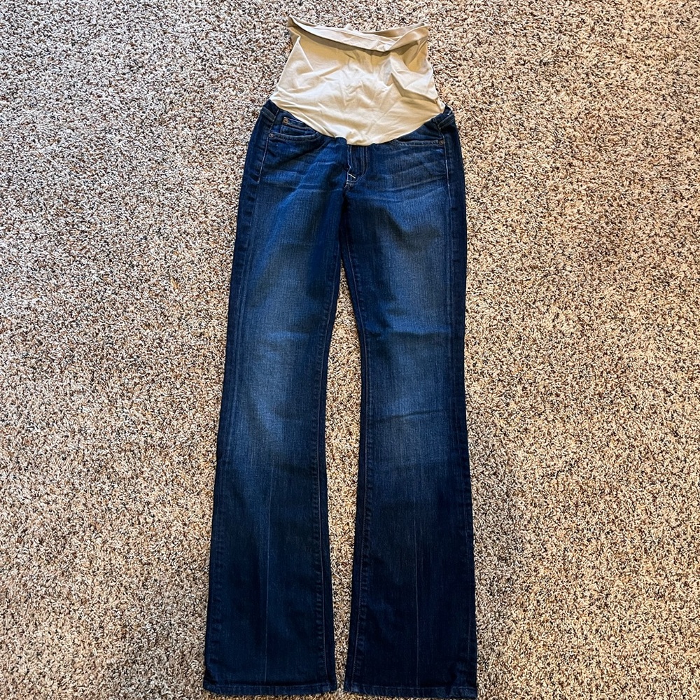 Seven for all mankind 7 maternity bootcut designer jeans used once size 27